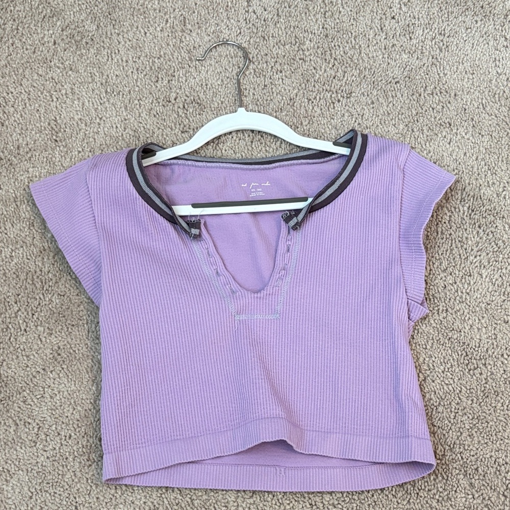 Out From Under Lavender Ribbed Top